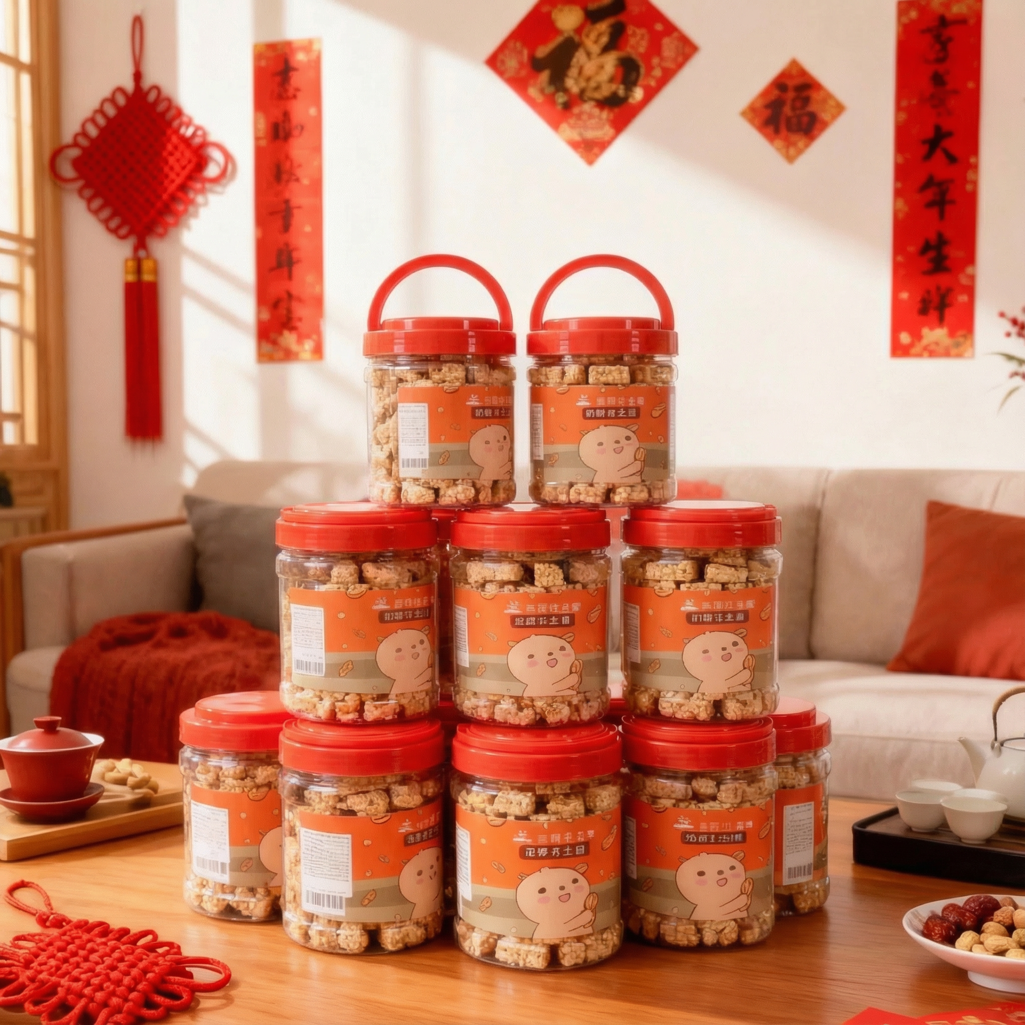 💯罐裝家庭組💯正港台灣味👍志明花生糖~《台灣百大伴手禮》多種口味可選每片都是獨立包裝喔👉一口嘎嘣脆好吃停不了