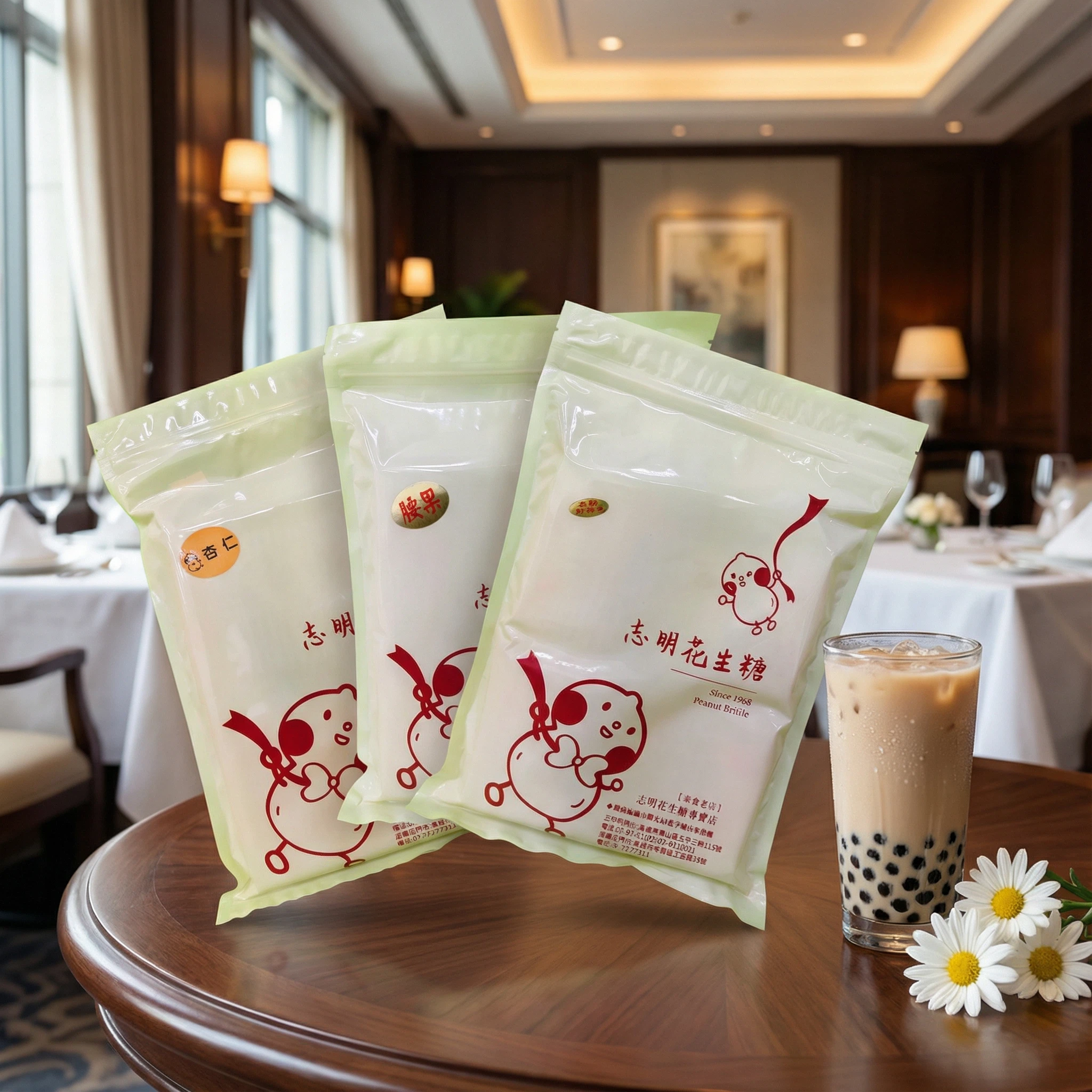 💯袋裝個人包💯正港台灣味👍志明花生糖~《台灣百大伴手禮》多種口味可選每片都是獨立包裝喔👉粒粒飽滿、紮實香脆💋不黏牙無添加防腐劑