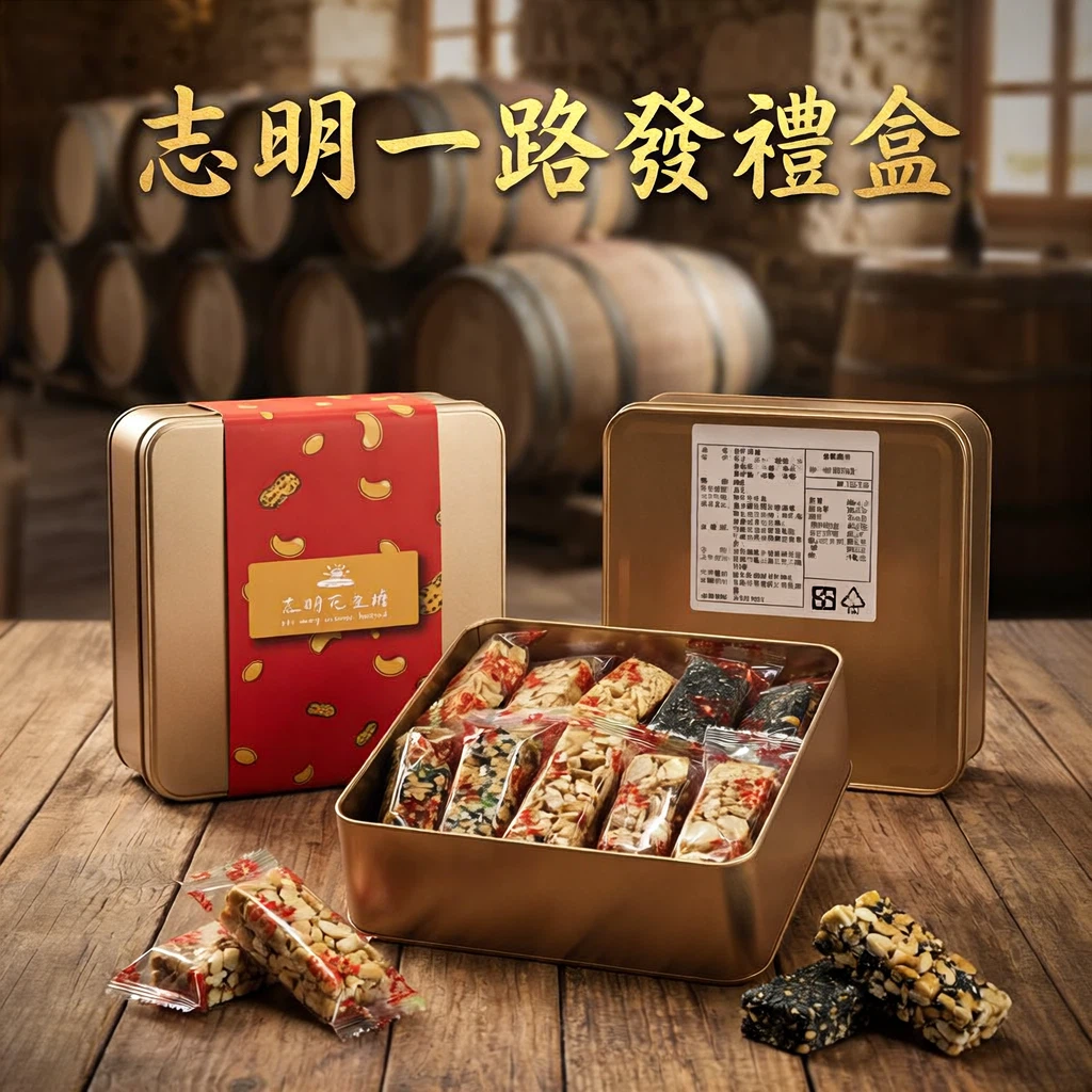 💯半島鐵盒系列送禮自用首選💯正港台灣味👍志明花生糖~《台灣百大伴手禮》一盒多種口味😍每片都是獨立包裝喔👉口感細膩且層次豐富💋入口甜而不膩